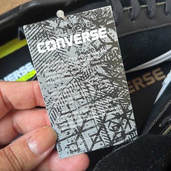 NIB Converse Chuck Taylor One Star Pro Leather Sneaker Black White Women’s 13 - Picture 11 of 15